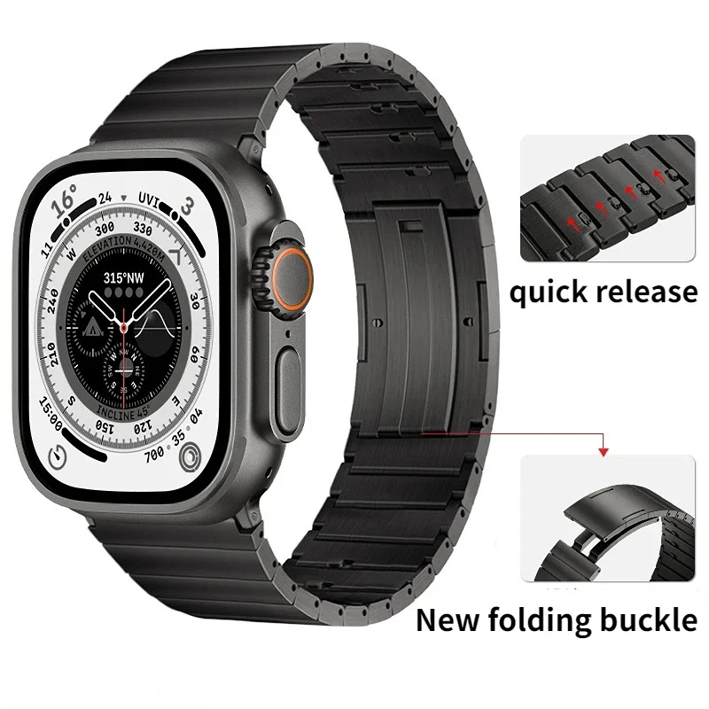 Titanium Strap for Apple Watch Ultra 9 8 7 49mm 45mm 41mm Band Quick Release Light Bracelet Belt IWatch 6 5 4 SE 44mm 42mm 40mm