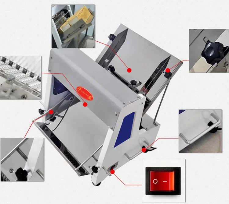 Factory Supply 31 Electric Hamburger Baguette Bread Slice Cutting Machine Bread Slicer Machine For Bakery 4