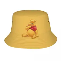 Girls Kawaii Bucket Hat Cute Winnie The Pooh Accessories Bob Hats For Travel Headwear Lightweight 1