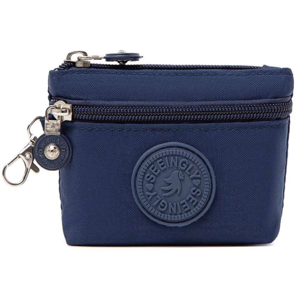 Sleek Women's Nylon Waterproof Wallet with Keychain & Coin Holder