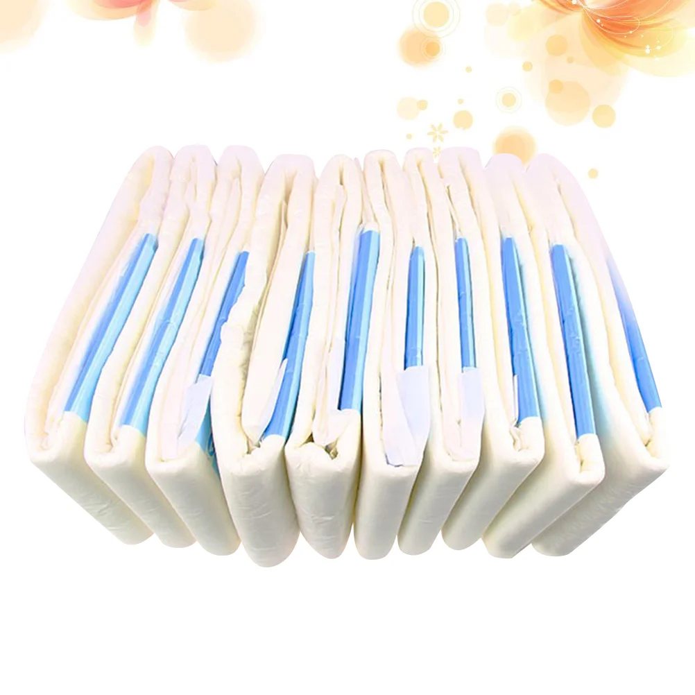 10pcs Incontinence Nonwovens Diaper Maximum Absorbency Waistband for the Old Men Patients Abdl