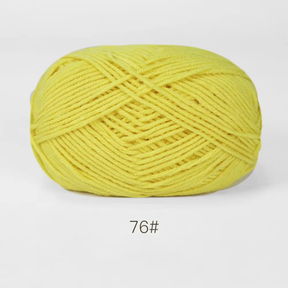 Luxurious Soft Milk Cotton Yarn Pack for Knitting and Crochet Projects - 5PCS, Total 250g