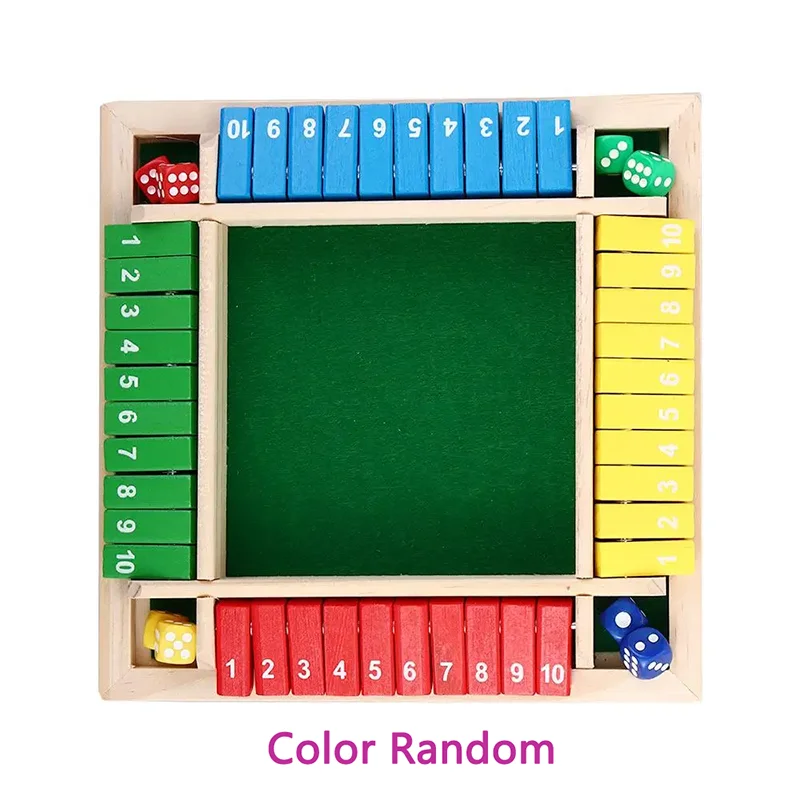 Premium Four-Sided Shut The Box Game Set - Perfect