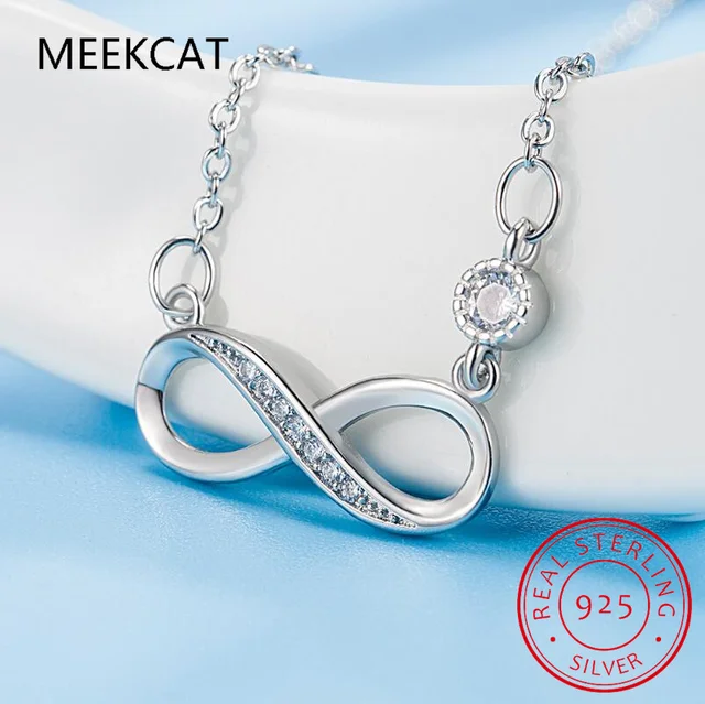 Authentic 925 Sterling Silver Gold Infinity Love Pendant