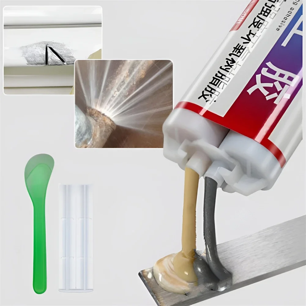 25/50ml Metal Repair Paste 2 in1 Industrial AB Caster Glue Heat Resistant Sealant Cold Weld Strong Defect Repair Agent Glue 4