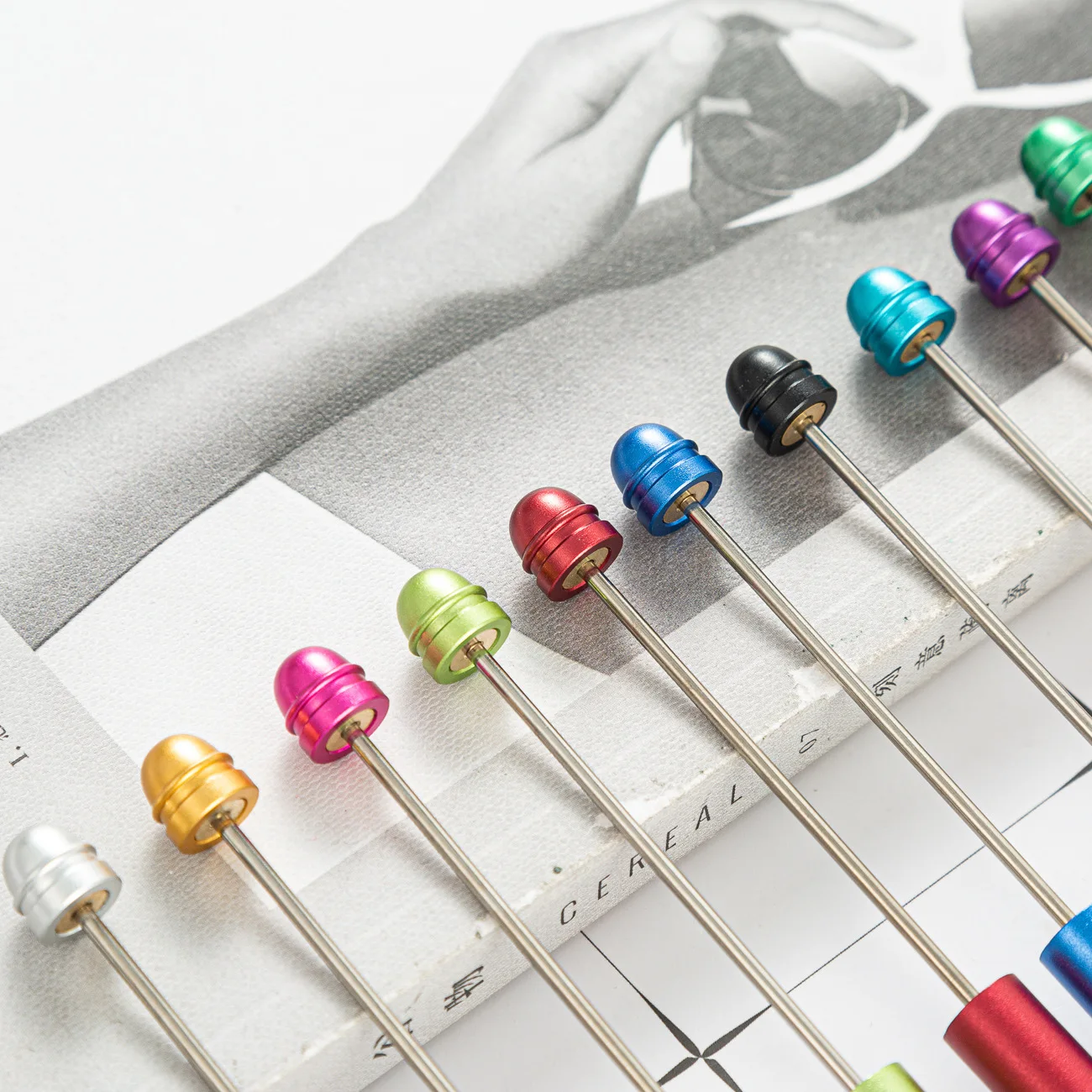16/10 Pcs Office Adult Pen Ballpoint Pens Household Writing Tricolor Bead  Beadable Plastic Ergonomic Fun Beaded - AliExpress