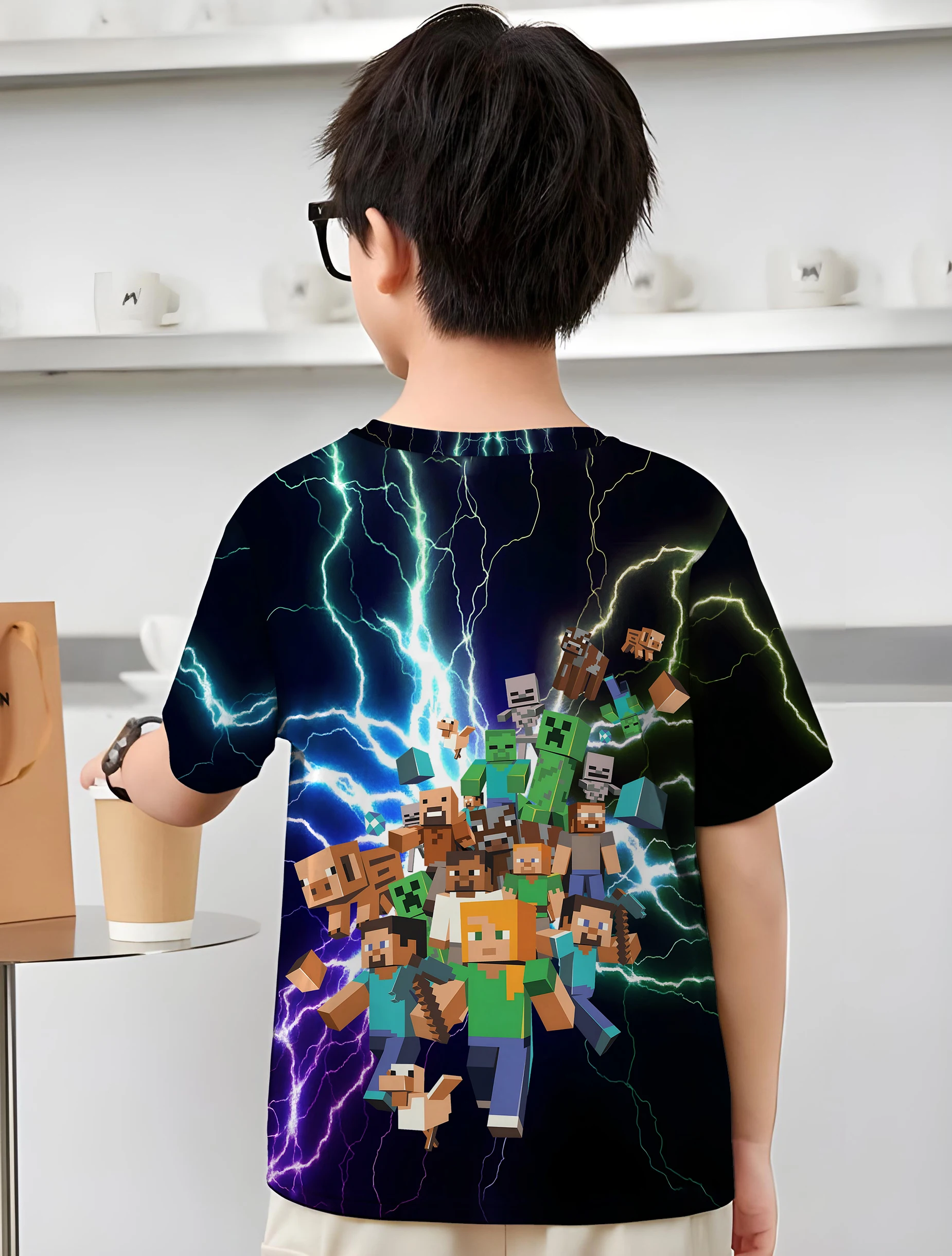T-shirts for Boys Clothes Hot Game Print Children's Clothing Boys Tops Kids Summer Clothes Boy's Shirt Child T-shirt 2024 Top 2