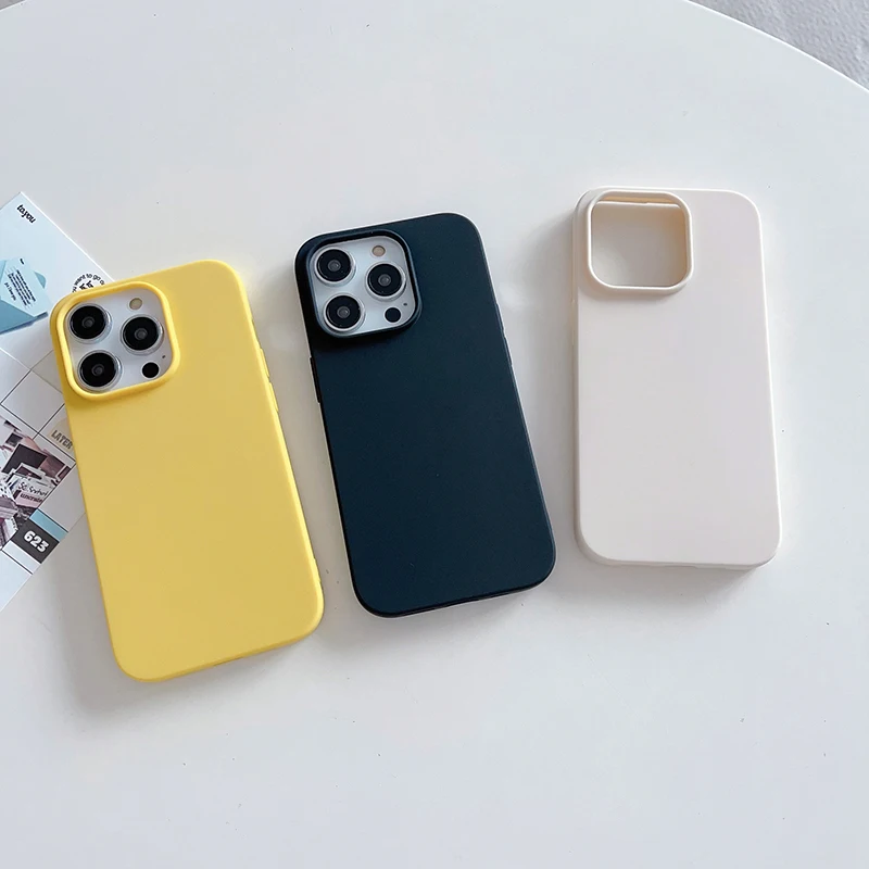 Luxury Ultra-Thin Candy Color Matte Silicone Soft Case - Colorful Back Cover Shell