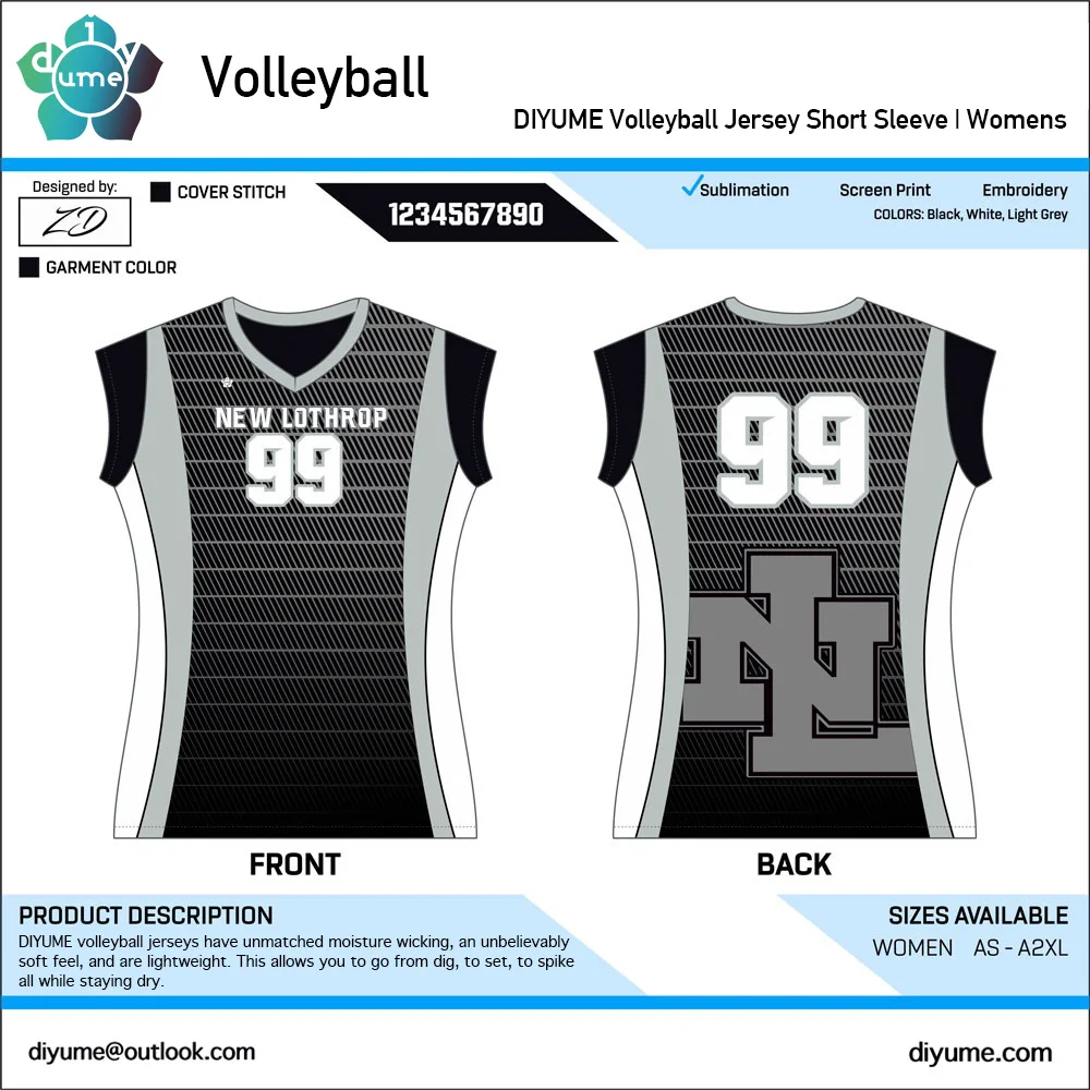 New Sublimation Men Women Kid Volleyball Short Sleeve V-neck Jerseys Speed Dry High Elasticity Sports Competition Tee