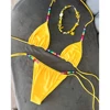 Micro Bikinis 2025 Push Up Women Swimsuits Sexy Swimwear Brazilian Bikini Set Solid Biquini Bead Swimsuit Summer Beachwear