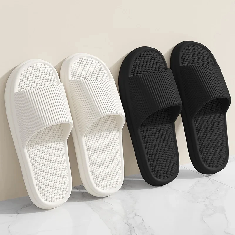 

1WDZKN Women Summer Slippers Lightweight EVA Flat Home Slippers Concise Solid Color Indoor Bathroom Comfort Massage Floor Slides