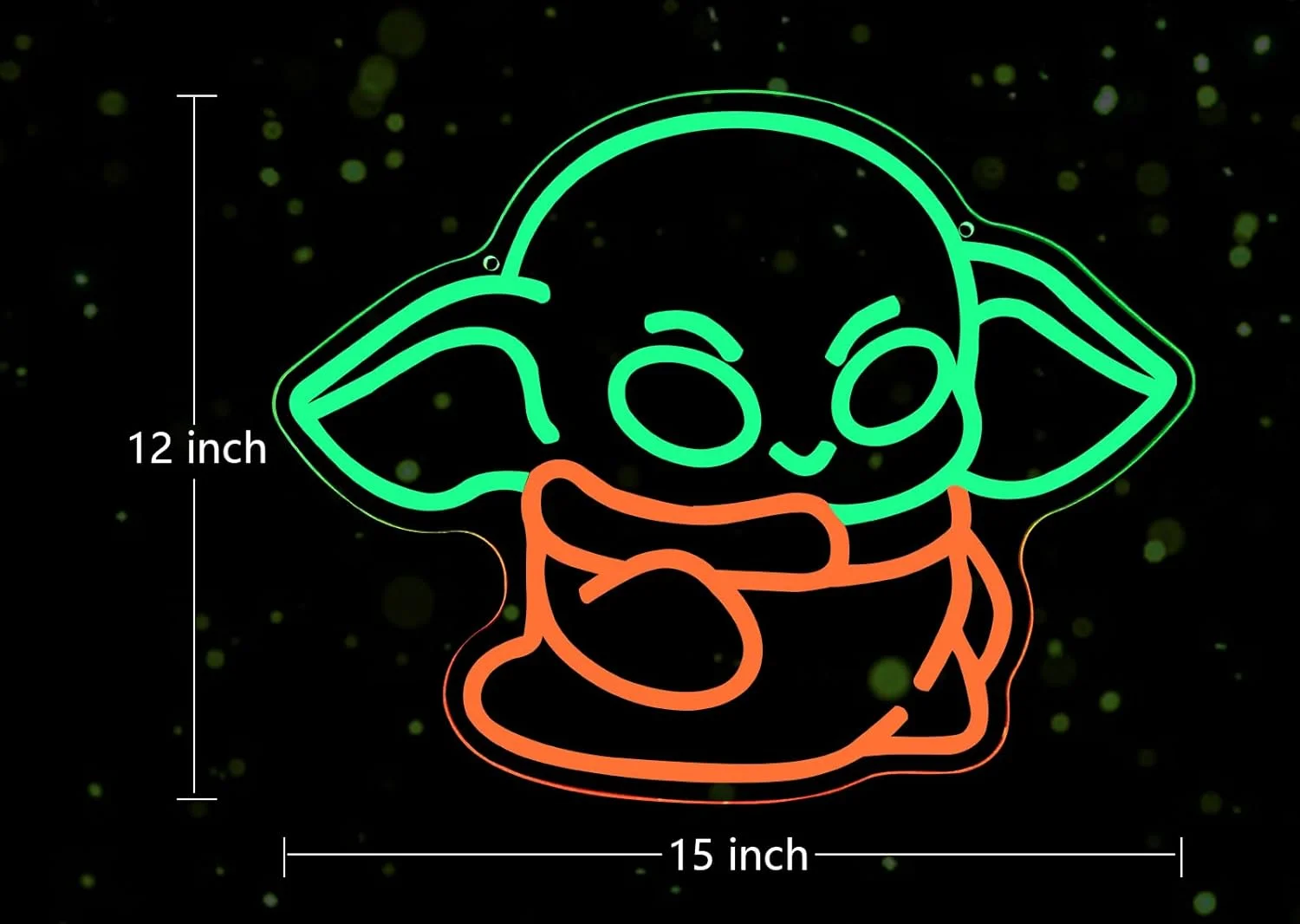 Baby Alien Neon Sign Alien Decoration Green Glow Sign Bedroom Living Room Men's Cave Party Birthday Wall Decoration