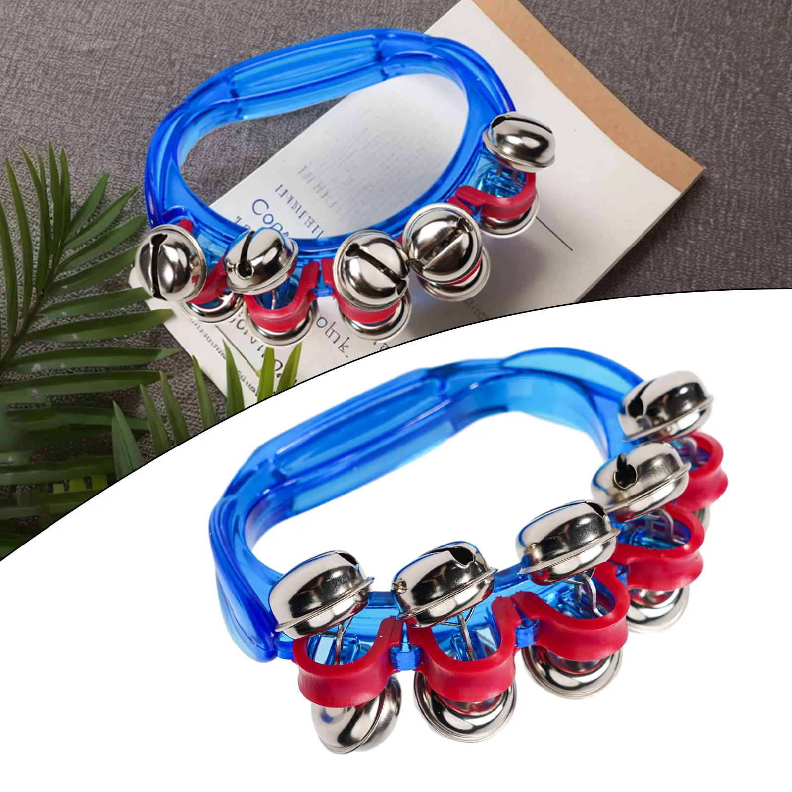Double Row Metal Jingles Hand Held Percussion Half-Moon Tambourines musical percussion instruments Musical Instrument Gifts For Kids Adults Party