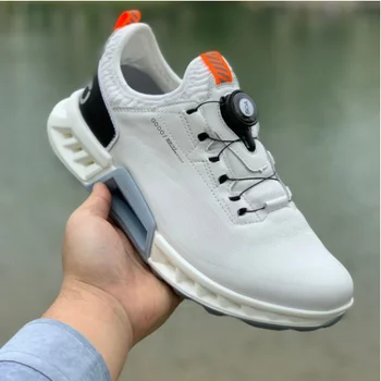 남성용 부드러운 가죽 골프화, 비즈니스 캐주얼 스포츠 보아 잠금 버클, 로우 어퍼 골프화, 럭셔리, 2023 신상