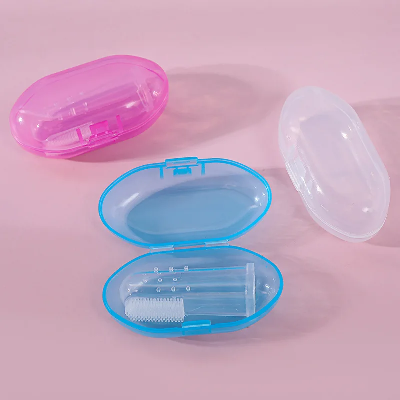 Paper Card Finger Holder Toothbrush Children's Silicone Soft Bristled Baby Toothbrush Baby Teeth ToothbrushCleaner