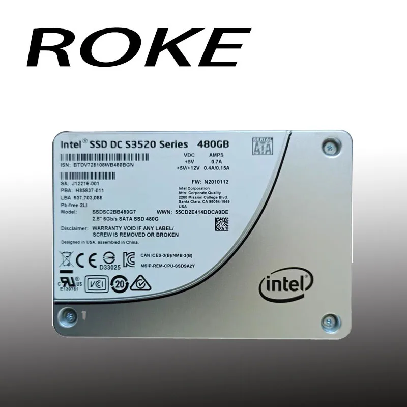Per Dc S3520 Ssd Da 480Gb Mlc Sata 2.5 "Sff 6 Gb/S Solid State Drive Muslimah