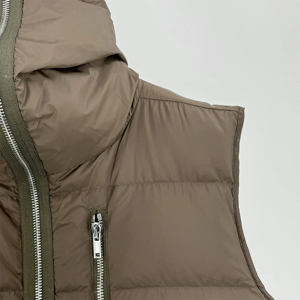 High Street Duck Down Vest Detail 2