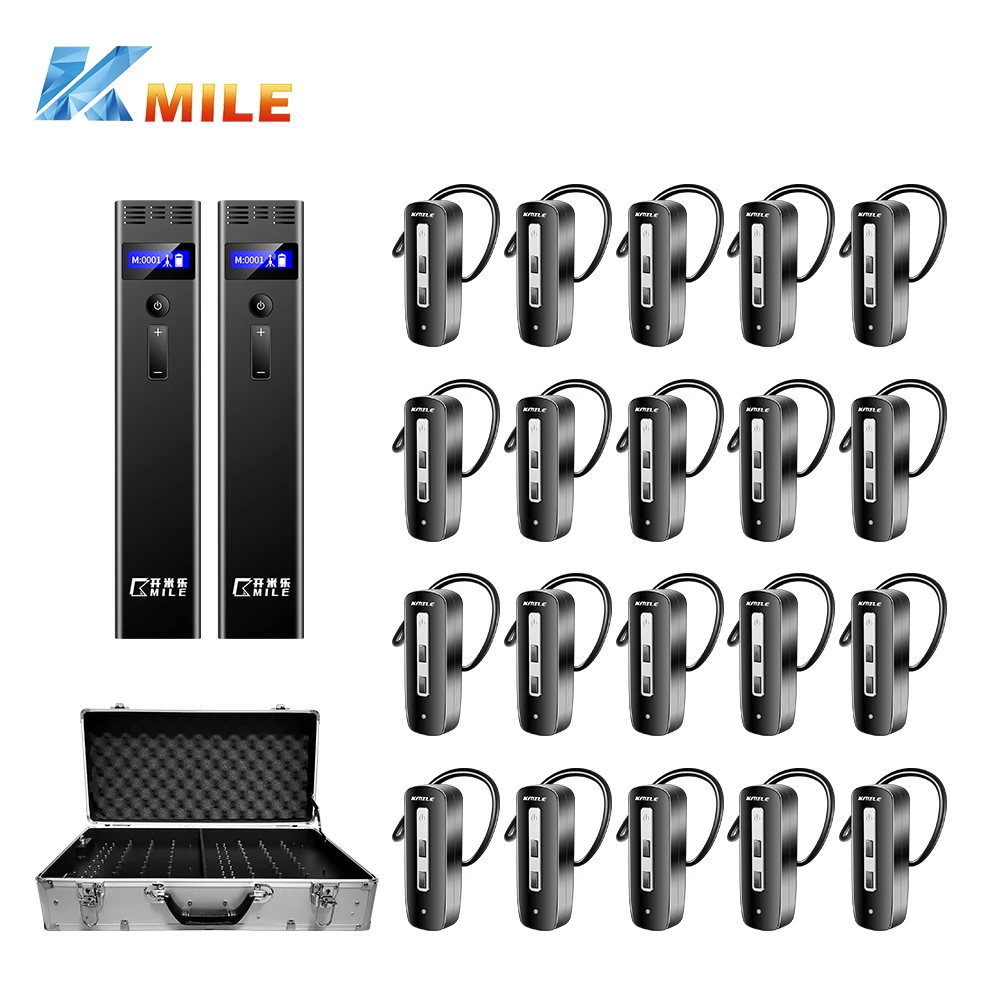 KAIMILE 무선 위스퍼 투어 가이드 시스템, 동시 통역 시스템, 오디오 리시버 송신기 KML-980