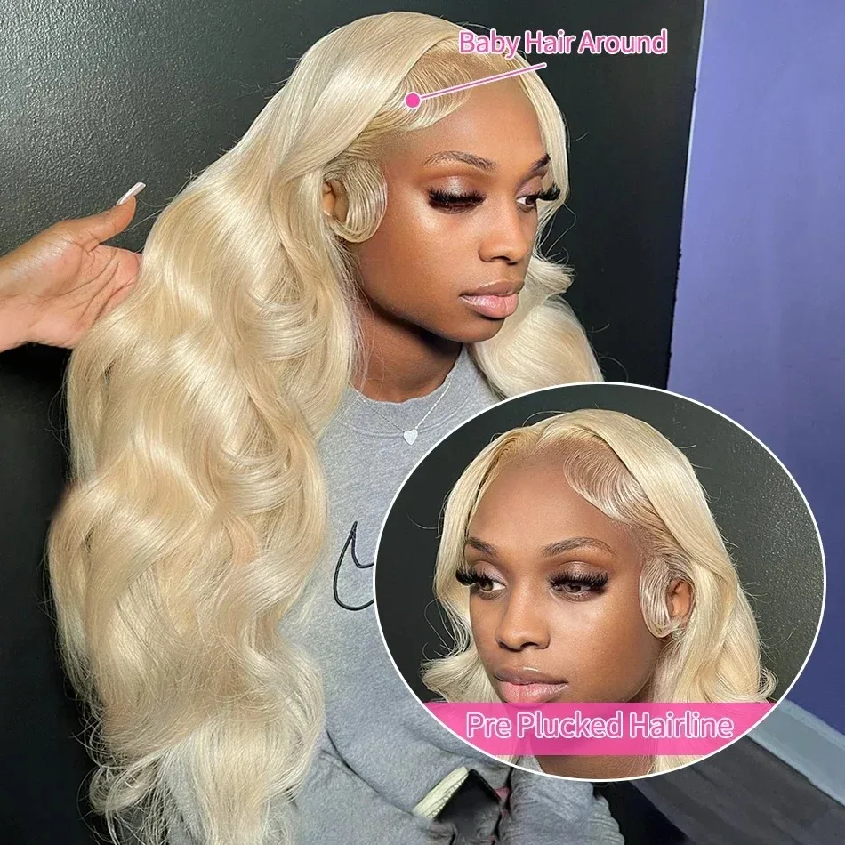 30 32 Inch 613 Honey Blonde Body Wave 13x4 HD Lace Frontal Human Hair Wigs Brazilian Colored Glueless Wig For Women