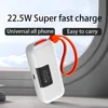 M&W Mini Power Bank 5000 mAh Compact Battery with Fast Charging - Built-in USB Type-C and Lightning Connectors 3