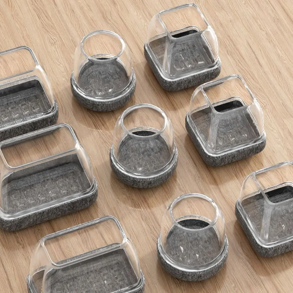 8pcs Non-slip Chair Leg Floor Protectors Wear-resistant Resilient Furniture Feet Pad Scratch-proof Thickened