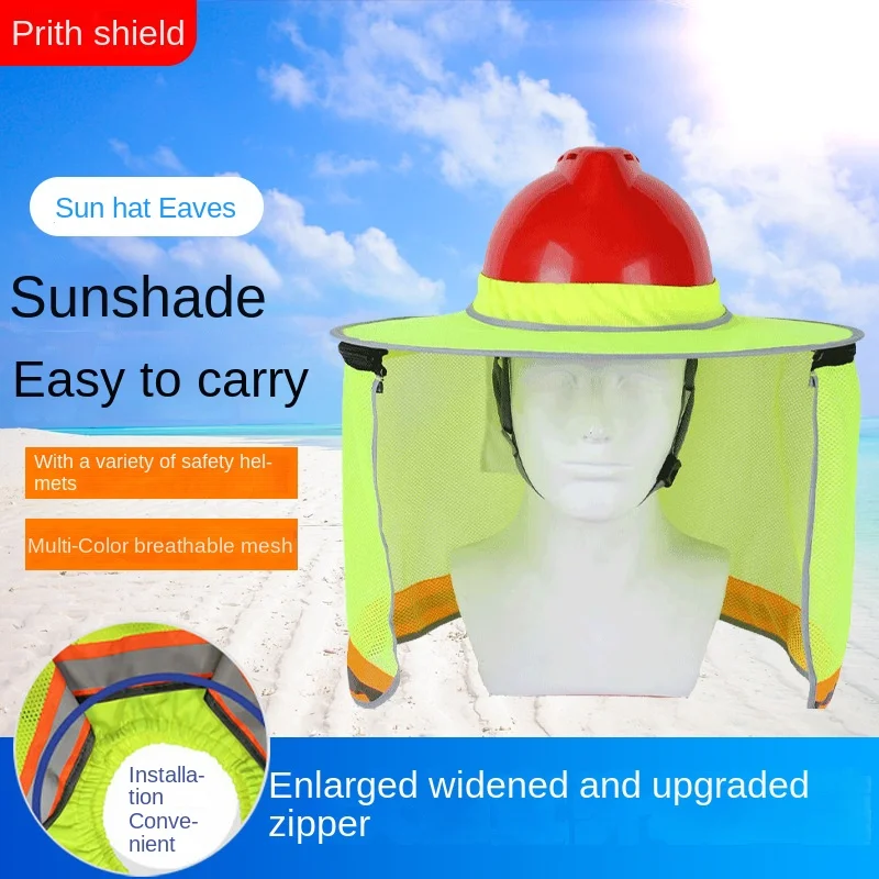 

Summer Sun Protection Artifact Construction Site Safety Helmet Visor Brim Construction Workers Sun Blind Extended And Breathable