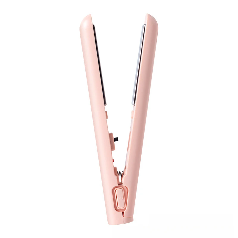 Portable Hair Straightener Portable Rechargeable Mini Curling Iron for Safe Styling on Usb Dual-use Hair Curler Straightener