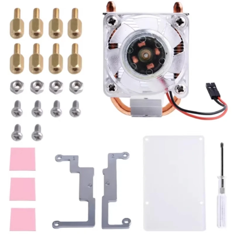 

7 цветов меняющейся светодиодной подсветки RGB с кронштейном для Raspberry 4B/3B/3B+