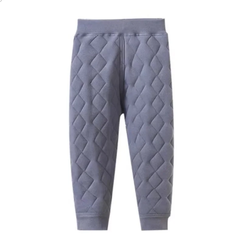 Children's Warm Pants Boys Girls Autumn Winter Soft Three-Layer Trousers New School Uniform Cotton Legging 1-14 Years Old