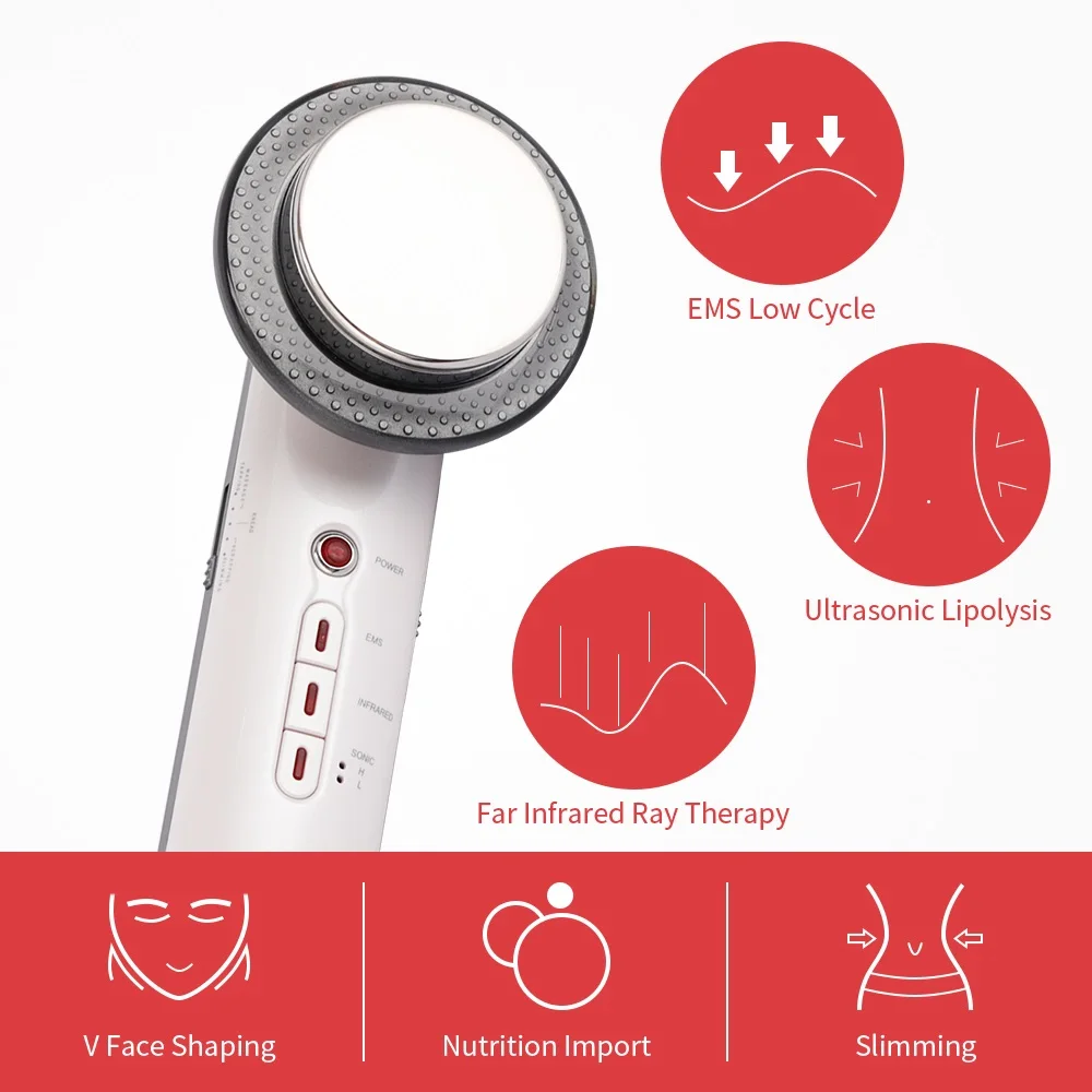 Ultrasound Cavitation Body Slimming Massager EMS Micro Current Weight Loss Far Infrared Facial Lifting Beauty Device_voghion.com
