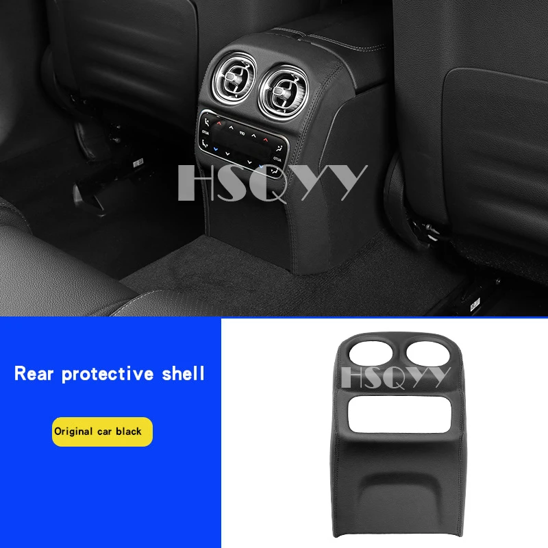 

Car Carbon Fiber leather Central Control Armrest Box Rear Air Vent Cover for For Mercedes Benz GLC Class X254 2023 2024