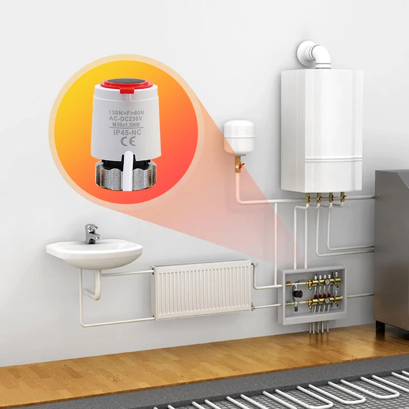 aquecimento Underfloor, 230V, normalmente fechado, NC, M30