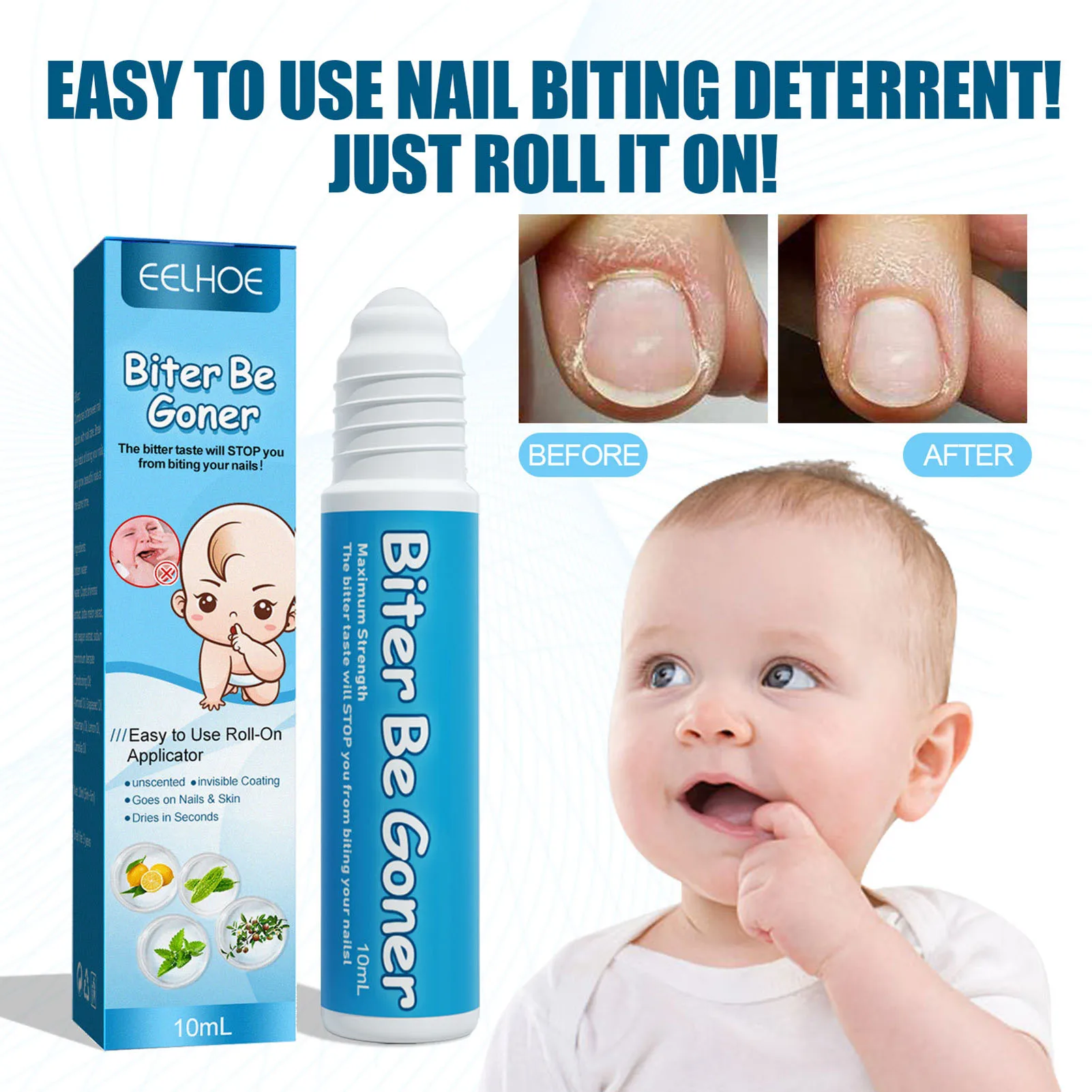 

Children's Bitter Water Nail Care Nail Biting Treatment For Kids Roller Protection Nail Water Child Protection