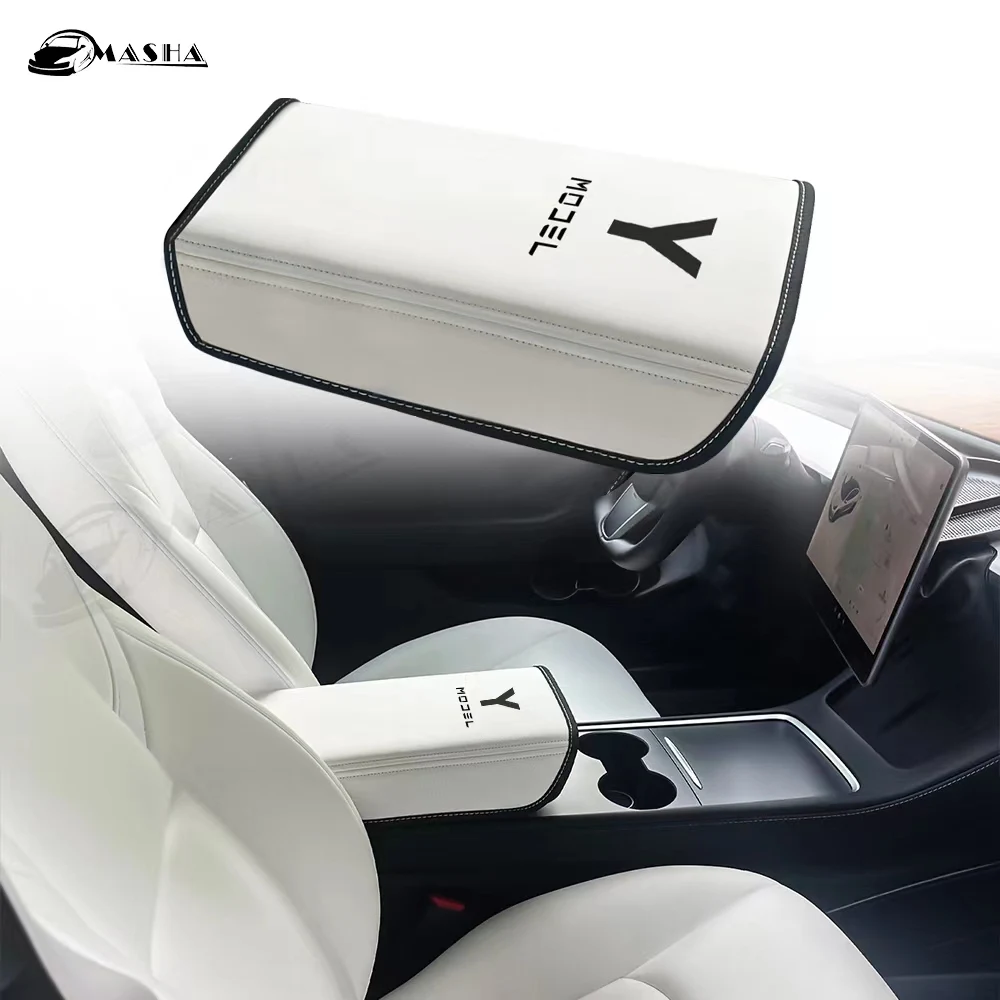 Car Armrest Box Protective Cover Central Control Armrest Interior Car  Accessories For Tesla Model 3 Model Y 2017 2018 2019- 2023 - AliExpress