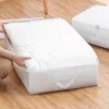 1pc-PVC Large Capacity Quilt Clothes Storage Bag Under Bed Storage Box Closet Organizer Blankets Comforters Dust-proof Storage B 4