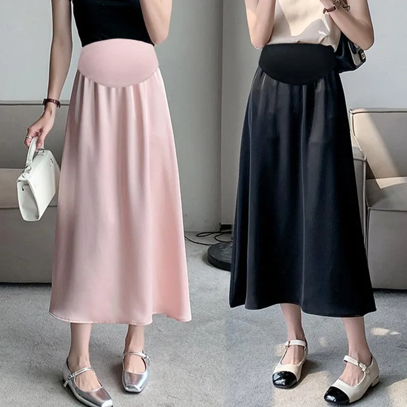 Maternity Silky Half Dress Summer Maternity Collection A-Line Half Skirt for Stylish and Slim Look Perfect for Pregnant Women