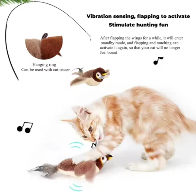 Interactive Chirping Bird Pet Toy 4