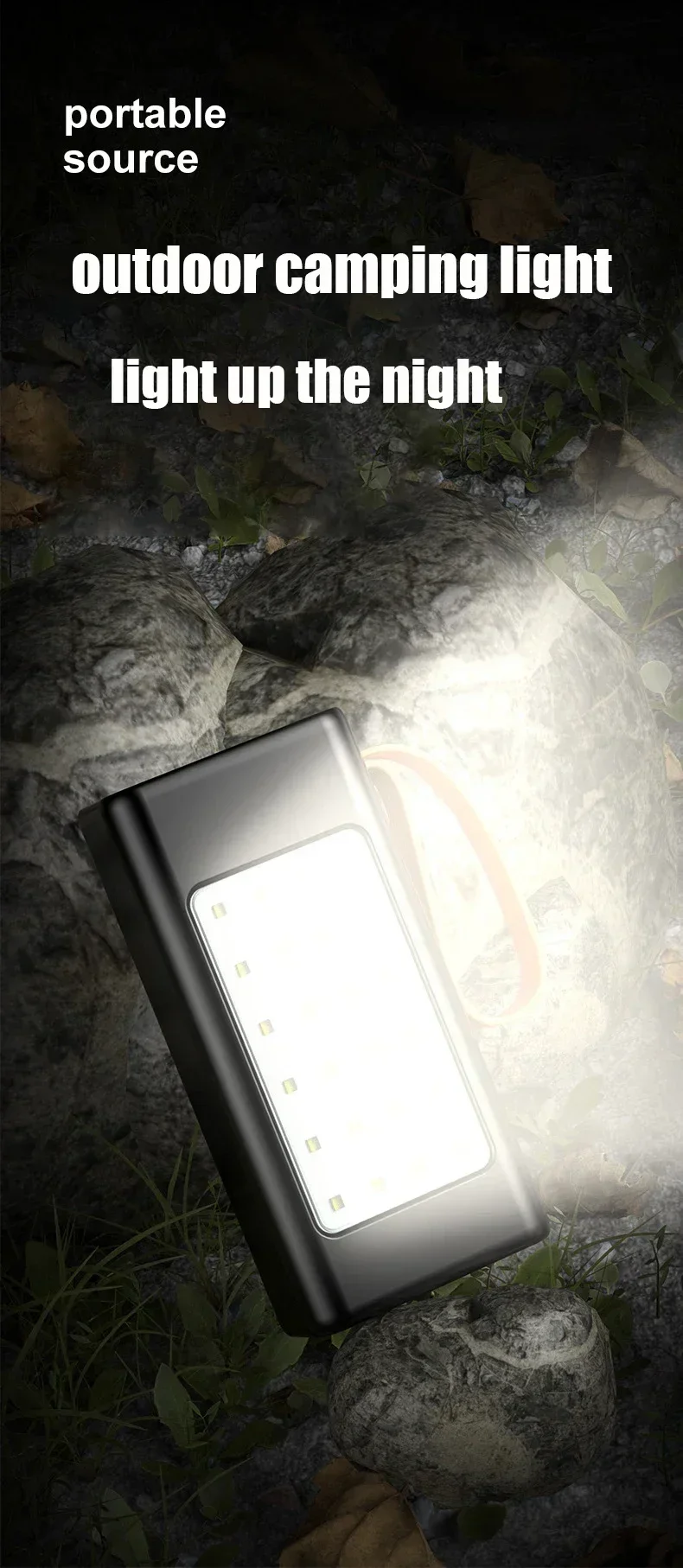 20000mAh Portable Power Bank 120W Fast Charging Powerbank External Battery for IPhone Xiaomi Laptop LED Flashlight Camping New
