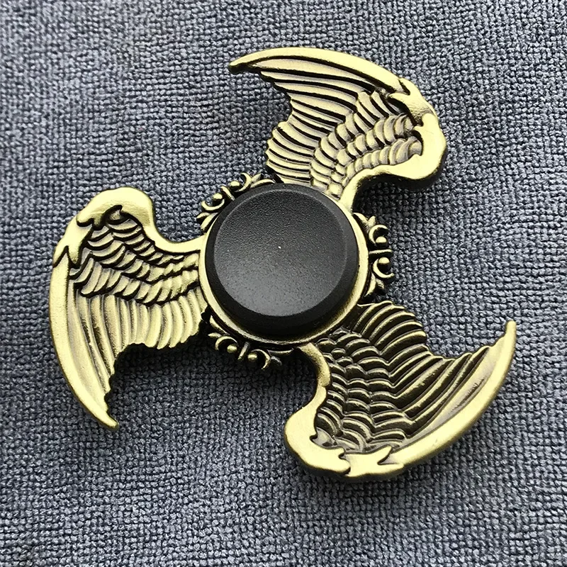 Fidget Finger Spinner Antique Brass Color Alloy Metal Hand Spinner Stress Relief Decompression Toy For Kids Adults Funny Gifts 4