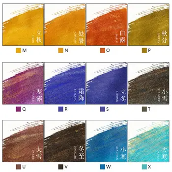 قلم حبر لطلاء الكتابة بالخط ، حبر مسحوق لامع ، 5 * ، 24 لونًا 4