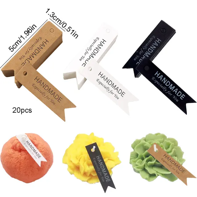 Handmade Swallow Tail Flag Design Label Kraft Paper Candle Label Scent Candle Private Label DIY Candle Making Accessories Gifts 6