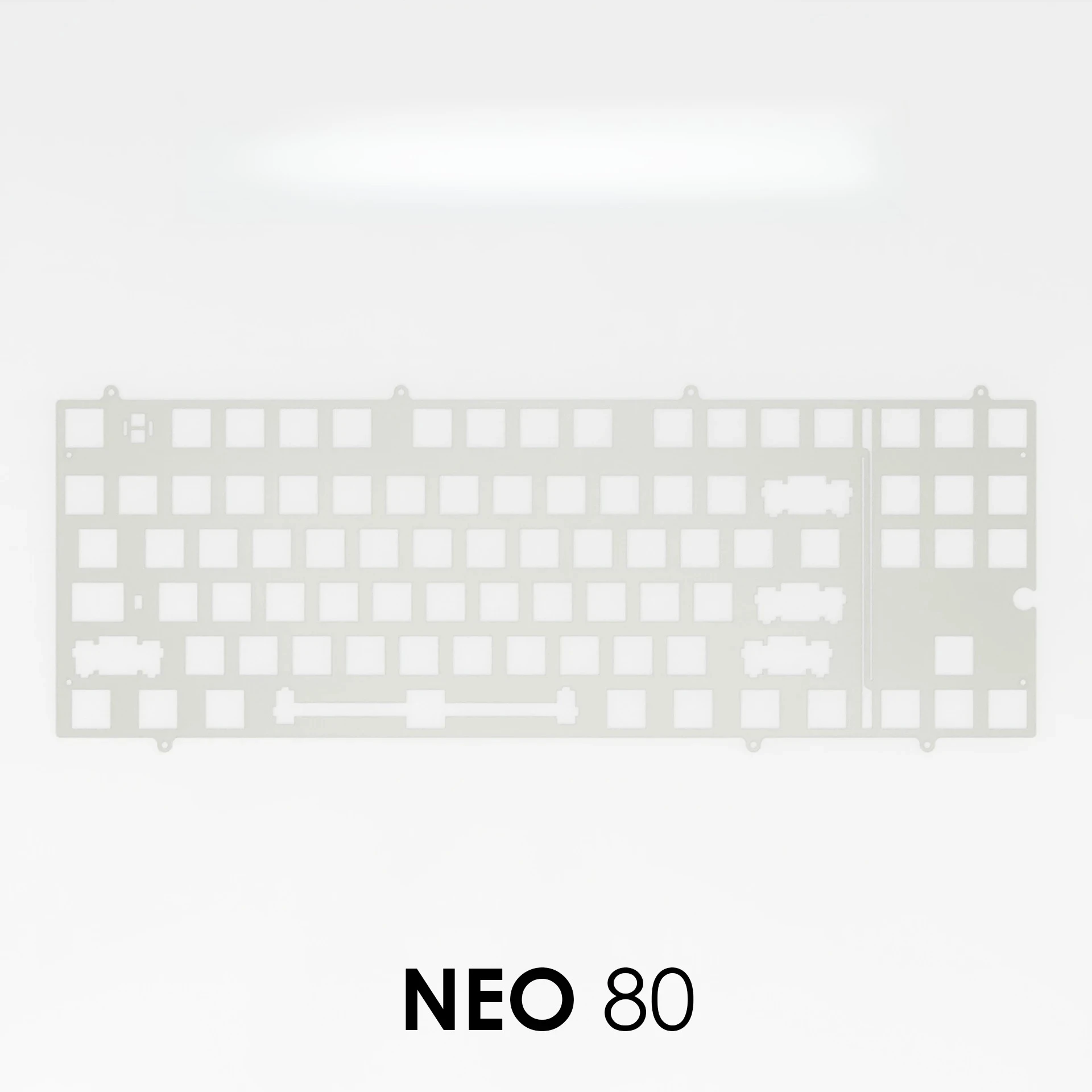 Neo 80 キーボードプレート PC PP POM FR4 アルミニウム カーボン