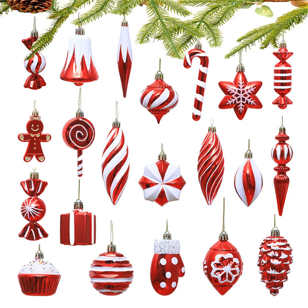 Christmas Decorations Christmas Candy Pendants Colorful Lollipop Cane Hanging Ornaments For Home Xmas New Year Noel