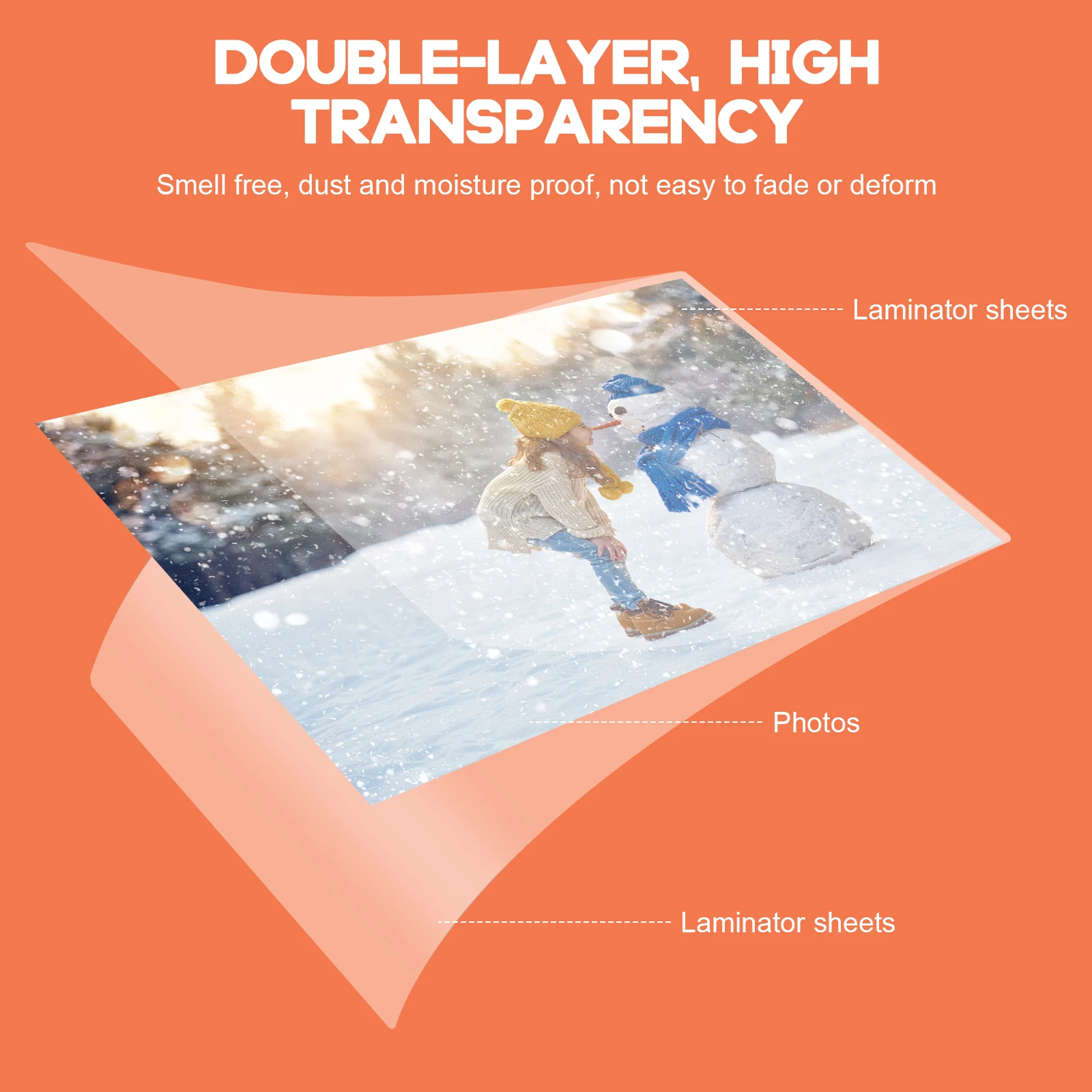 200pcs Transparent Lamination Film Thermal Laminating Sheets Photo Storage Plastic Sheets Waterproof Sticker Paper lamination film
