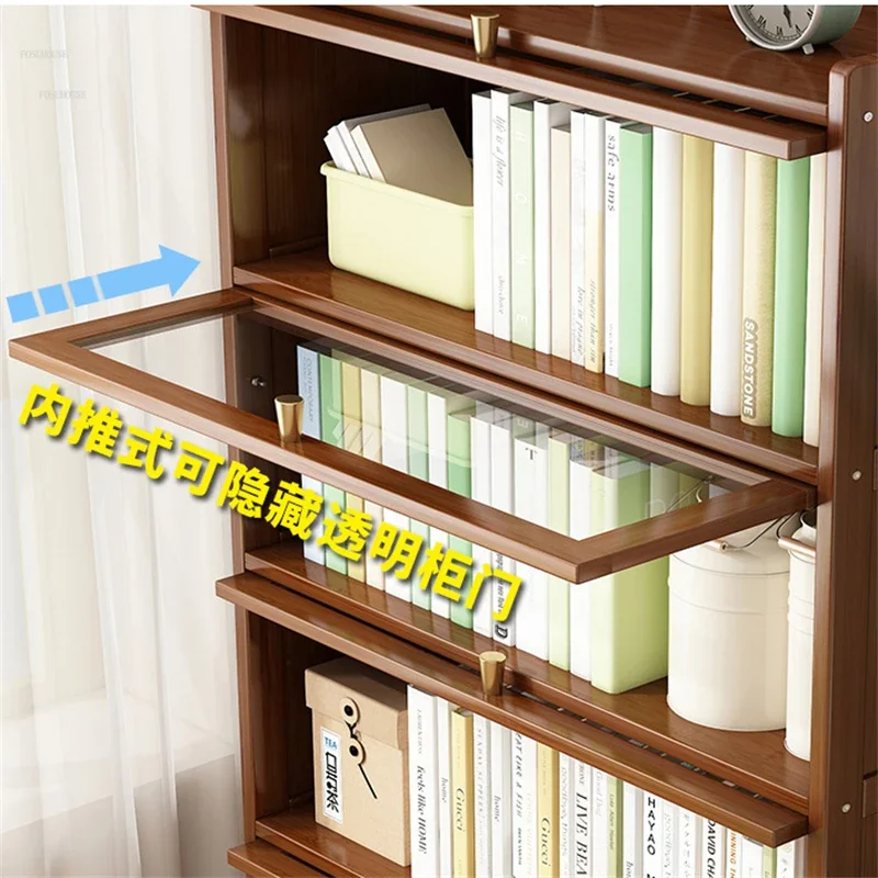 Children's Bookcases Rack Home Solid Wood Bookshelves Simple Living Room Multi-layer Storage Shelves Children's Furniture Zn
