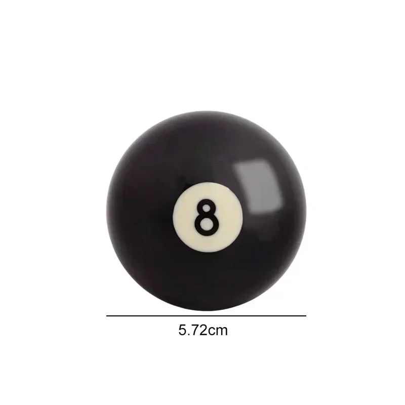 Billiard Cue Ball 52.5/57.2 Mm Standard Crystal Black 8 Ball Snooker Training Replacement Practice Billiard Resin