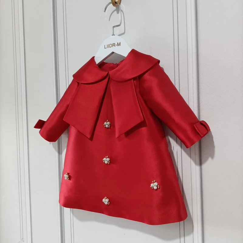 2024New الفتيات النمط الغربي بأكمام طويلة RedAWord...