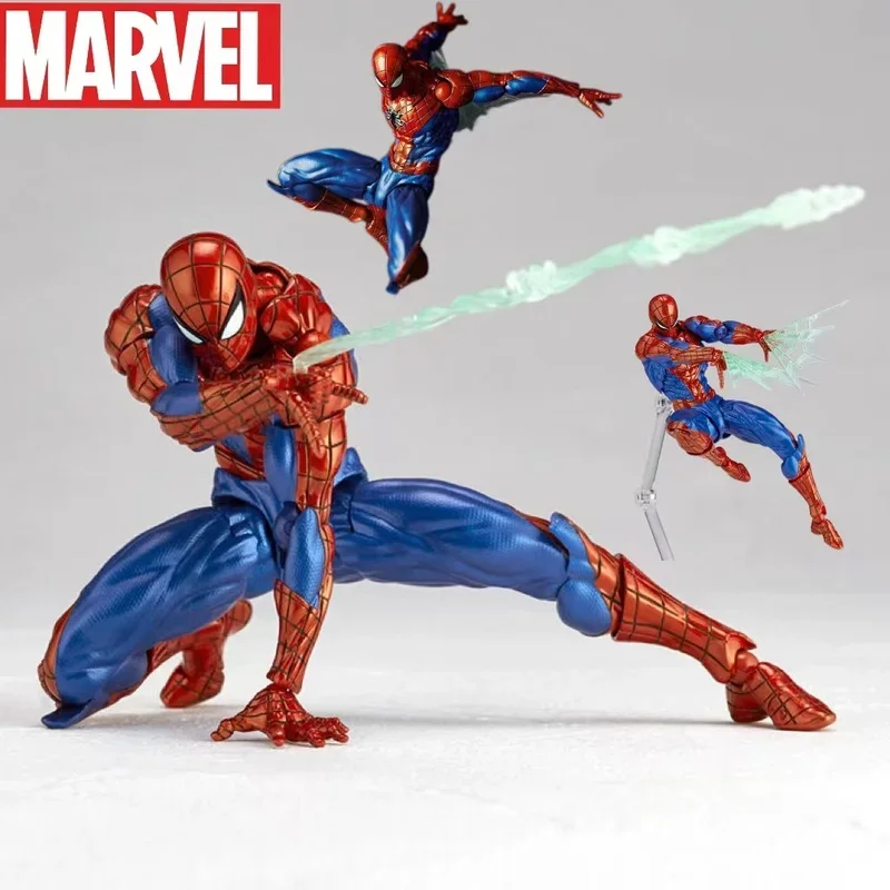 Marvel Spider-Man 2.0 16Cm Revoltech Incredibile Yamaguchi Mk4 Peter Parker Anime Action Collection Figure Modello Giocattoli Regali