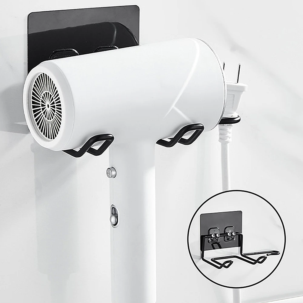 Hair Dryer Holder Rack Wall Mounted Hair Straightener Dryer Holders Bathroom Organizer Storage Rack Shelf Bathroom Accessories 2