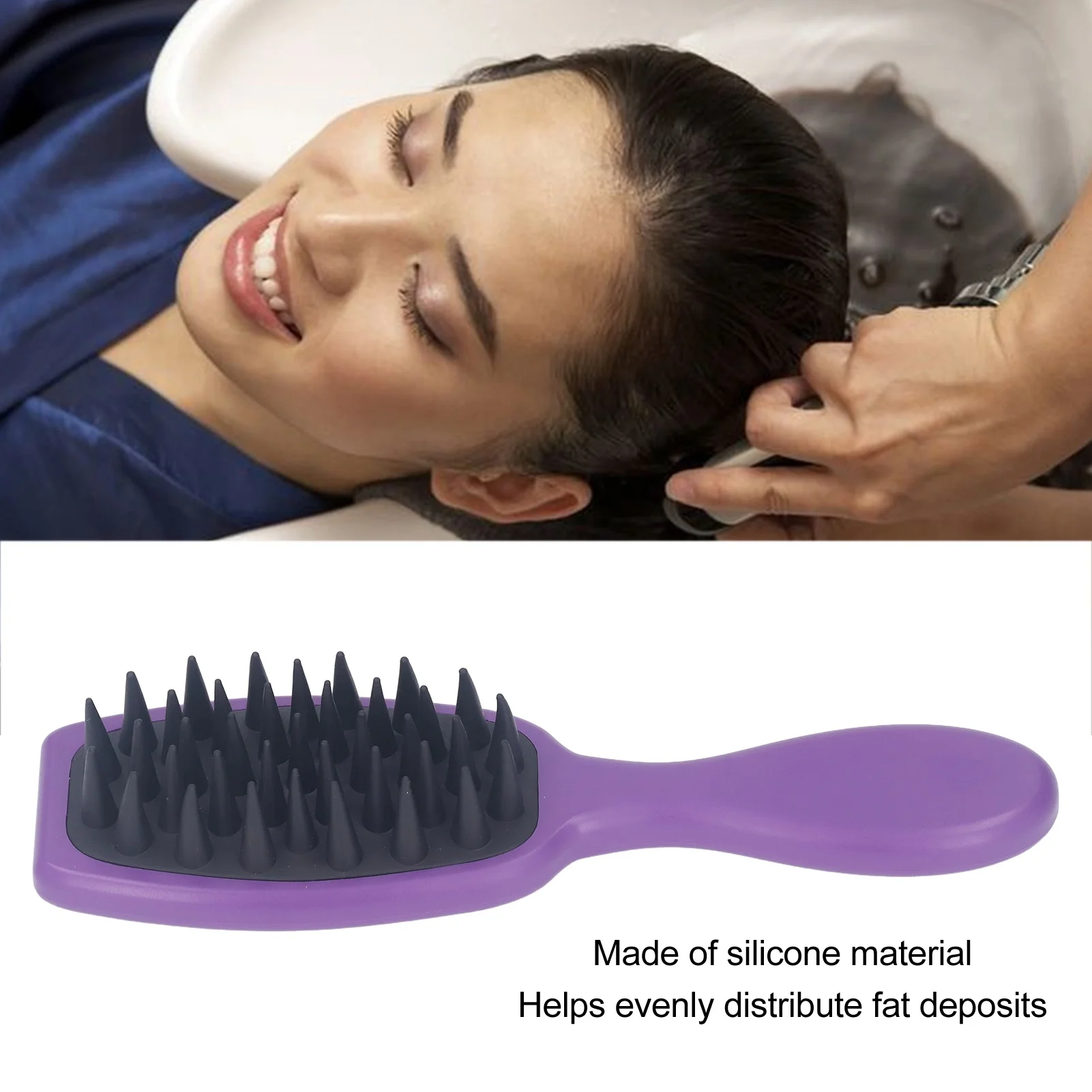 

4pcs Scalp Massager Comb Shampoo Brush With Long Handle Dandruff Removal Itch Relief Soft Silicone Hair Brush